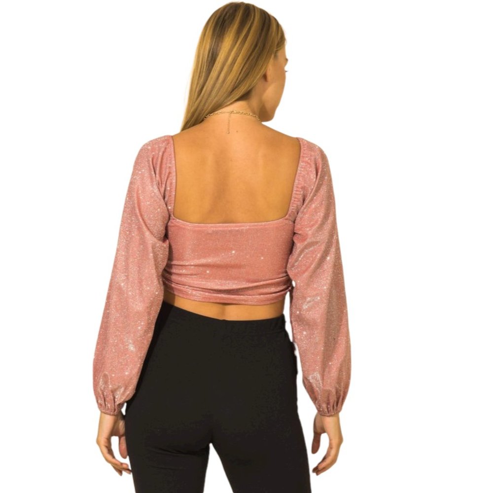 Hyfve Ruched Front Shirring Drawstring Top - Picture 2 of 8